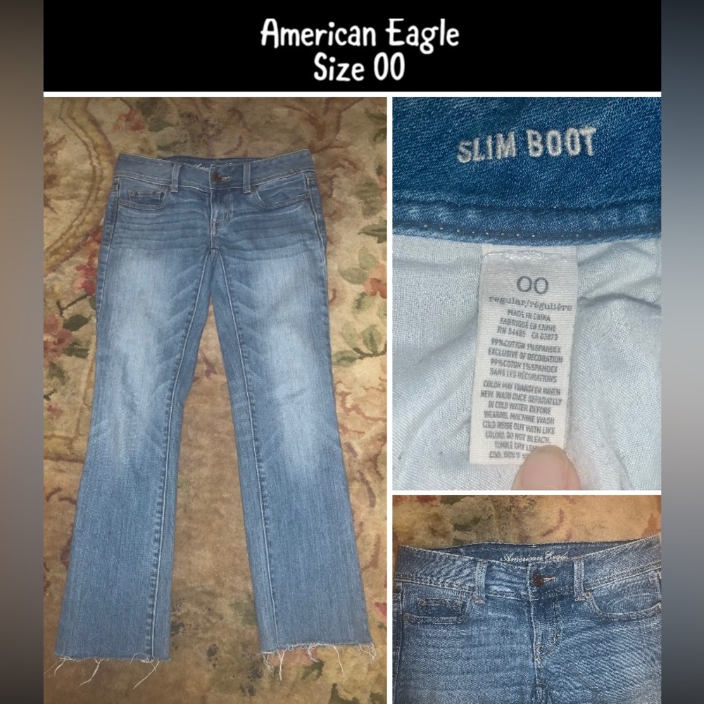 3 Pairs of Jeans --- Size 00 (Aeropostale and American Eagle) -- NEW